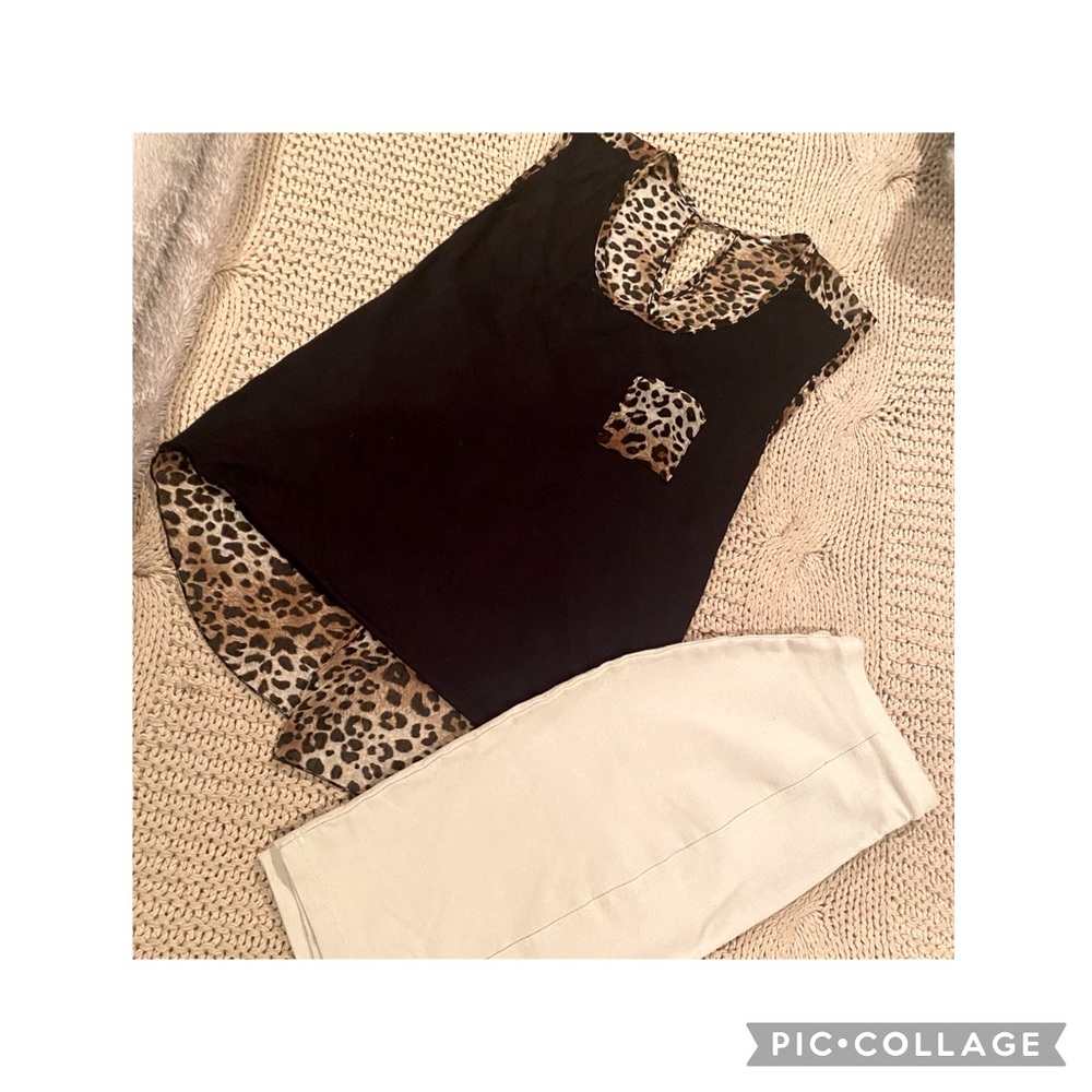 Express Fitted Skirt w/ Cheetah Too Outfit